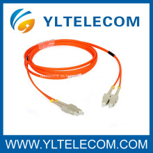 Cordón de remiendo de la fibra óptica del SC-DX 62.5 / 125 de alta temperatura para las redes de telecomunicación